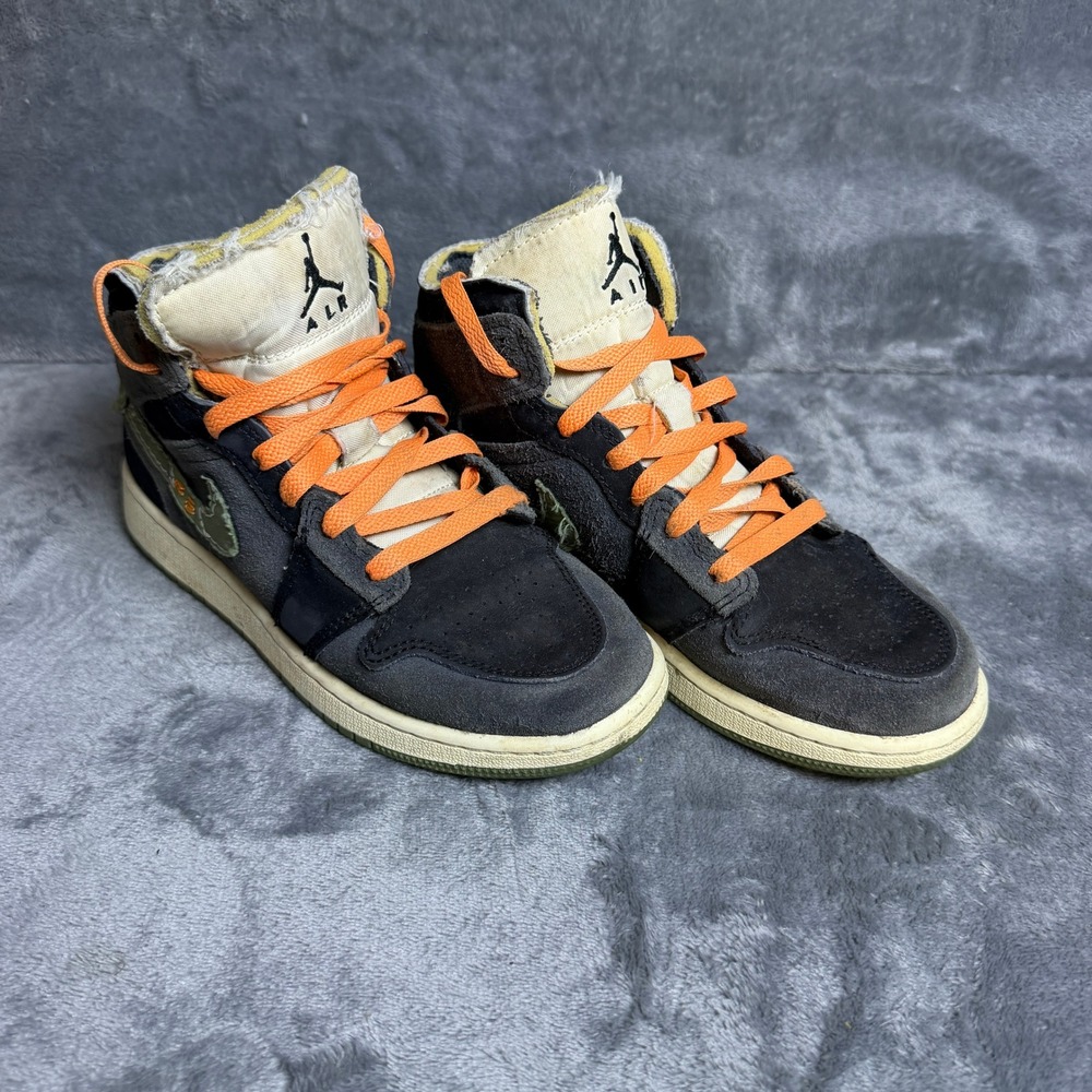 Air Jordan 1 Kids 3.5Y Mid SE Craft GS Anthracite Light Olive FD5847-003